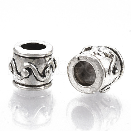 Tibetan Style Alloy European Beads TIBE-S320-080AS-LF-1
