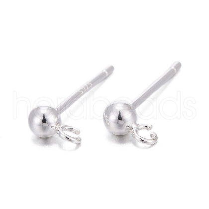 925 Sterling Silver Stud Earring Findings STER-S002-48-1