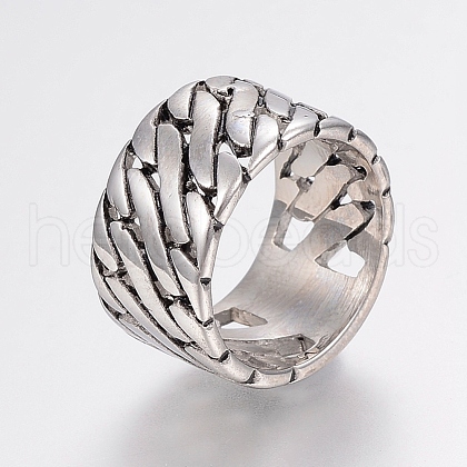 304 Stainless Steel Finger Rings RJEW-G091-13-1