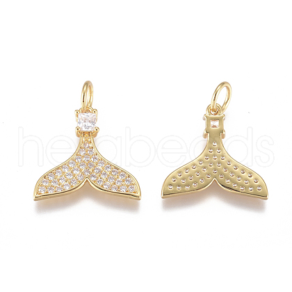 Brass Charms X-ZIRC-L070-90G-1