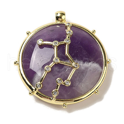 Constellation Natural Amethyst Pendants G-A300-E08-1