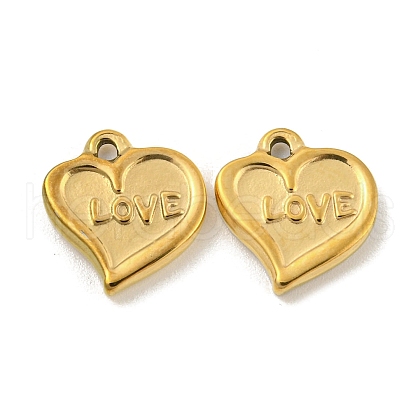 Valentine's Day 304 Stainless Steel Charms STAS-P356-31G-1