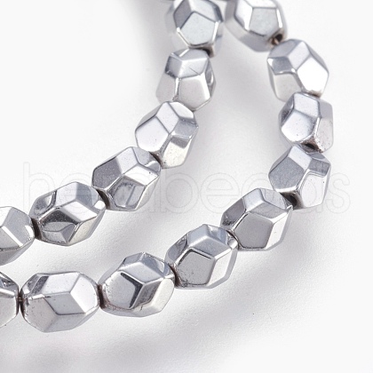 Electroplated Non-magnetic Synthetic Hematite Bead Strand G-E498-06B-07-1