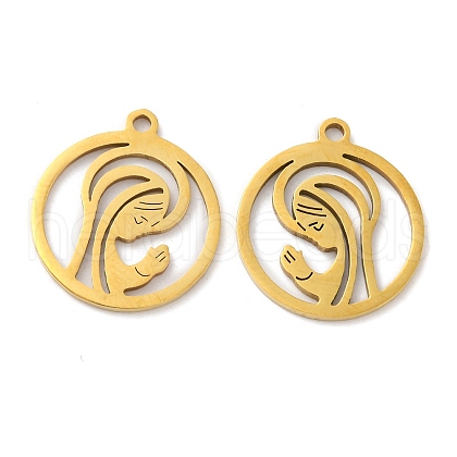 201 Stainless Steel Pendants STAS-Q245-11G-1