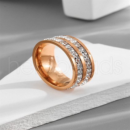 304 Stainless Steel Crystal Rhinestone Finger Rings FS-WG432ED-13-1