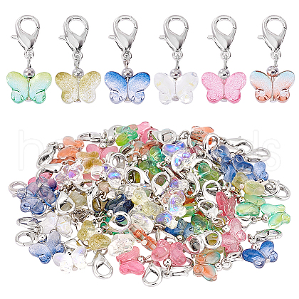 Glass Pendant Decorations HJEW-PH01912-1