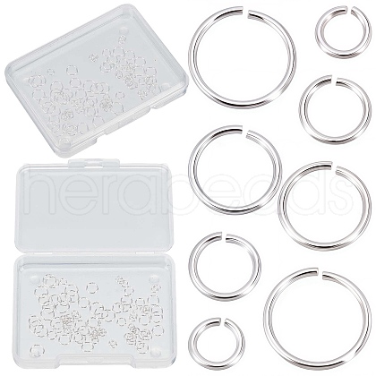 CREATCABIN 80Pcs 4 Size 925 Sterling Silver Open Jump Rings STER-CN0001-16-1