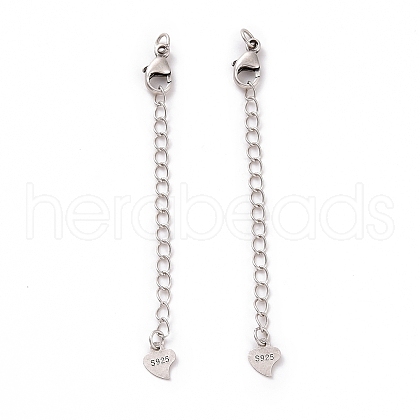 925 Sterling Silver Chain Extenders STER-D036-37AS-1