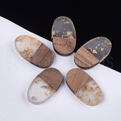 Resin & Walnut Wood Pendants RESI-S358-93A-1
