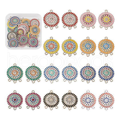 20Pcs 10 Styles Alloy Enamel Chandelier Component Links FIND-TA0002-33-1