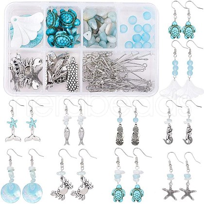 SUNNYCLUE DIY Ocean Theme Earring Making DIY-SC0008-63-1