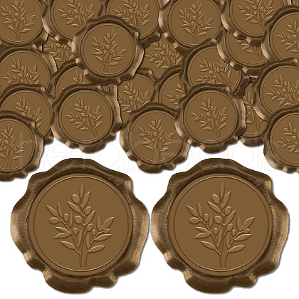 CRASPIRE 50Pcs Adhesive Wax Seal Stickers DIY-CP0010-99B-1
