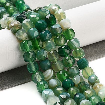 Natural Agate Dyed Beads Strands G-H028-A08-03-1