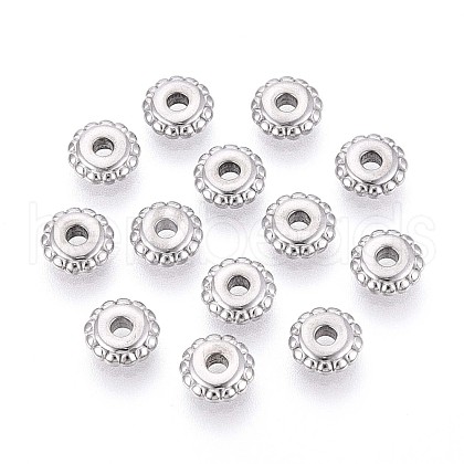 Non-Tarnish 304 Stainless Steel Disc Beads STAS-P319-14B-P-1