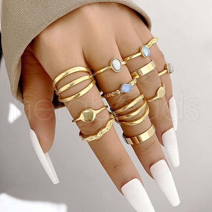 12Pcs Alloy Finger Rings WG2E3D2-13-1