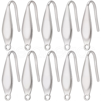 SUNNYCLUE 80Pcs 316 Surgical Stainless Steel Earring Hooks STAS-SC0005-65-1