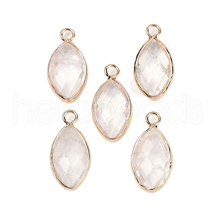 Natural Quartz Crystal Faceted Pendants G-G193-01G-07-1