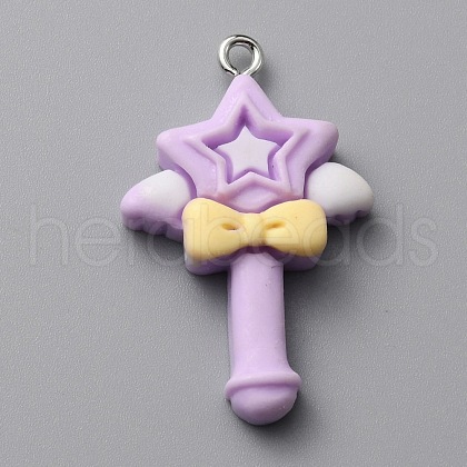 Opaque Resin Pendants RESI-CJC0011-27C-1