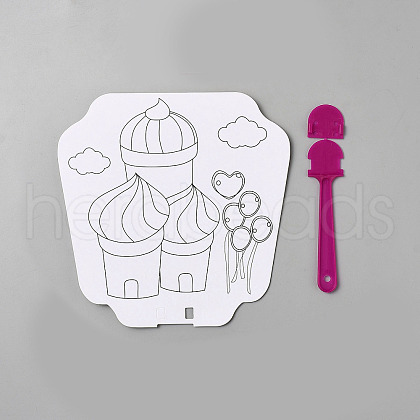 Paper Hand Held Fan DIY-WH20001-27C-03-1