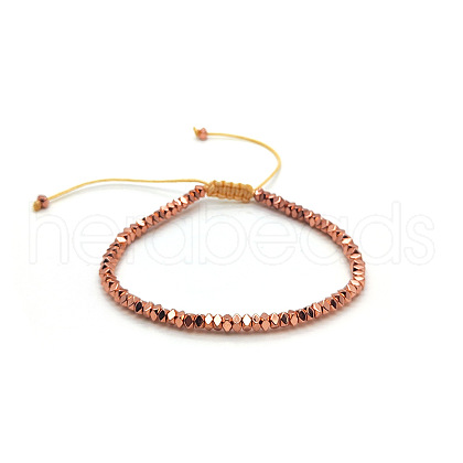 Handmade Non-magnetic Hematite
Braided Bead Bracelets ZC8067-2-1