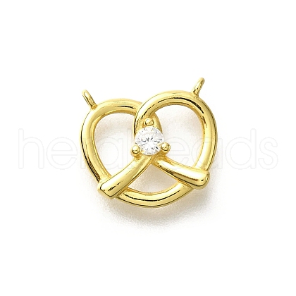 925 Sterling Silver Pave Clear Cubic Zirconia Heart Charms STER-P067-03G-1