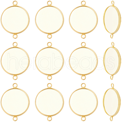 Beebeecraft 30Pcs 304 Stainless Steel Cabochon Connector Settings STAS-BBC0004-67A-G-1