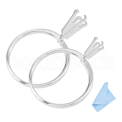 DICOSMETIC Aluminium Alloy Finger Ring Components FIND-DC0006-70P-1