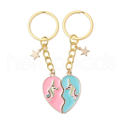 2Pcs Alloy Enamel Charm Keychains KEYC-JKC01092-1