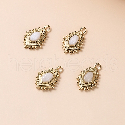 Alloy Natural White Jade Pendants PW-WG09F47-06-1