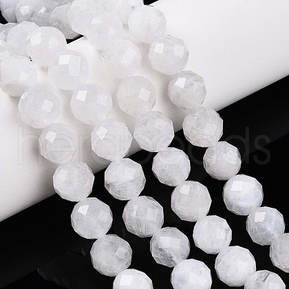 Natural Rainbow Moonstone Beads Strands G-S345-8mm-36-1
