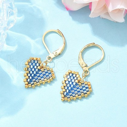 304 Stainless Steel Leverback Earrings for Women EJEW-MZ00408-04-1