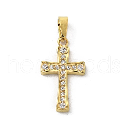 Ion Plating(IP) 304 Stainless Steel Micro Pave Cubic Zirconia Pendants STAS-Z107-08G-09-1