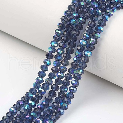 Electroplate Glass Beads Strands EGLA-A034-T6mm-L15-1