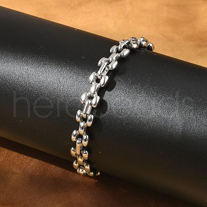 304 Stainless Steel X Link Chains Bracelets for Men & Women BJEW-D042-33P-1