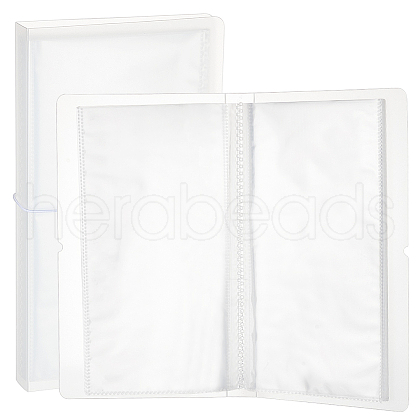 50 Pages Rectangle Plastic Card Storage Albums AJEW-WH0348-29A-1