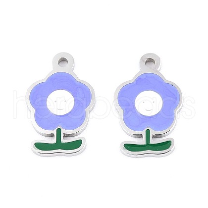 304 Stainless Steel Enamel Charms STAS-T064-68P-1