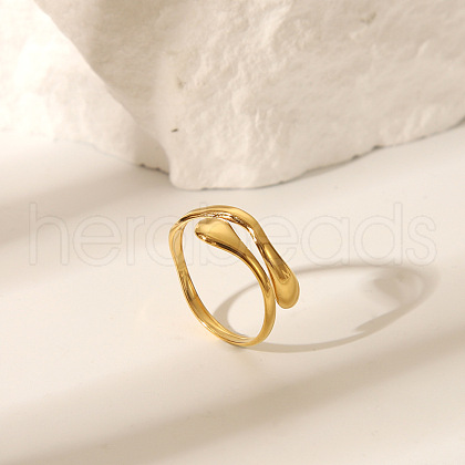 Stainless Steel Cuff Ringds for Women HA1688-3-1