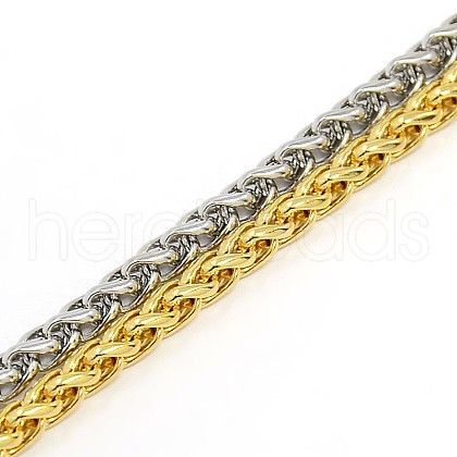 304 Stainless Steel Wheat Chain Bracelet Making STAS-A028-B005-1