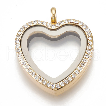 Alloy Magnetic Locket Pendants PALLOY-T052-11G-1