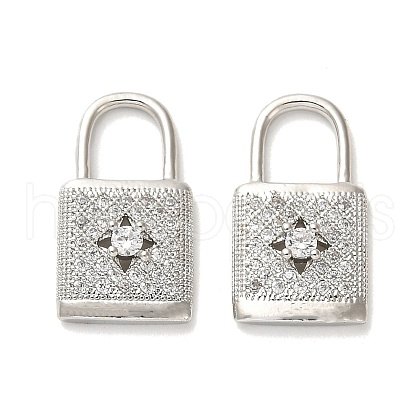 Brass Micro Pave Cubic Zirconia Pendants KK-K355-11P-1