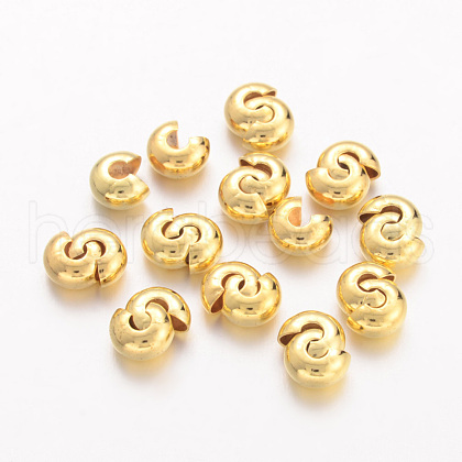 Brass Crimp Beads Covers EC266-2G-1