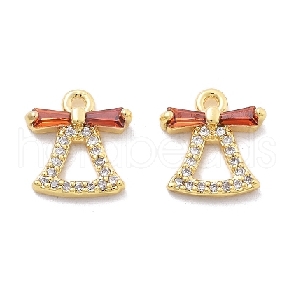 Brass Micro Pave Cubic Zirconia Pendants KK-B134-37G-1