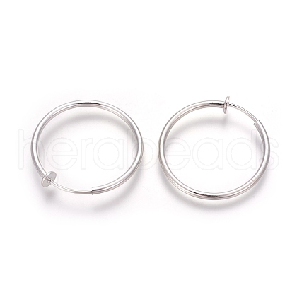 Electroplate Brass Retractable Clip-on Earrings X-EJEW-L221-01S-1