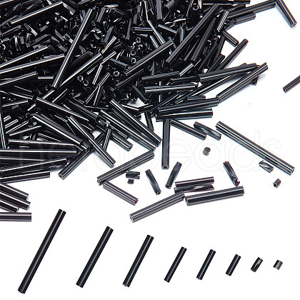HOBBIESAY 64G 8 Styles Glass Bugle Beads Sets SEED-HY0001-24-1