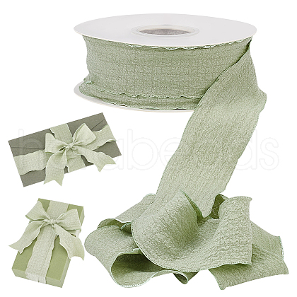 9M Ruffled Polyester Ribbon OCOR-WH0086-14C-1