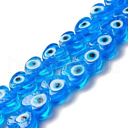 Handmade Evil Eye Lampwork Beads LAMP-F021-02A-1
