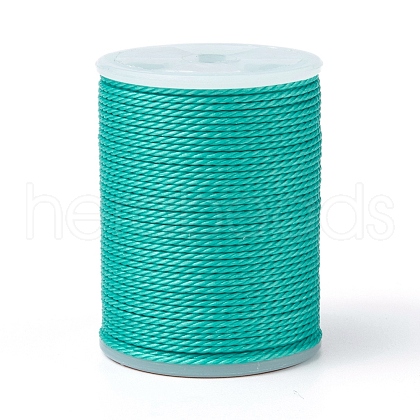 Round Waxed Polyester Cord X-YC-G006-01-1.0mm-25-1
