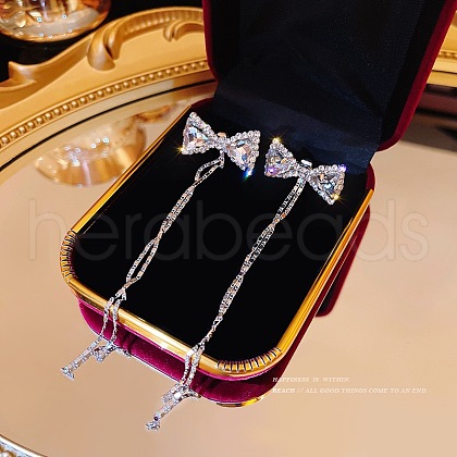 Imitation Pearl Tassel Dangle Earrings DX8372-15-1