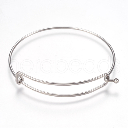 Tarnish Resistant Adjustable 304 Stainless Steel Expandable Bangle Making STAS-I081-01P-1
