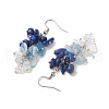 Natural Lapis Lazuli Earrings EJEW-TA00462-03-4